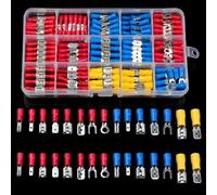 280 pezzi assortiti Crimp Spade Terminal Wire Connector Kit con guscio isolato in PVC e interfaccia a molla per connessioni elettriche stabili