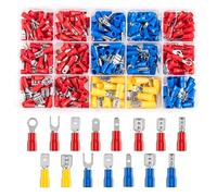 280 pezzi capicorda elettrici, connettori capicorda 0,5 - 6,0 mm² capicorda per auto, set di connettori piatti per cavi, connettori a compressione per elettricisti