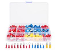 280 Pezzi Terminali Occhiello Morsetti Elettrici, Connettori Elettrici, Capicorda Elettrici Connettori Elettrici, 15 Tipo Con Scatola, per Elettricisti