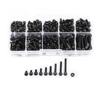 280 Pz/scatola Colore Nero parti di fissaggio dadi Grado 12.9 M3 Testa a Testa Esagonale con Bullone a Dado Vite Metrica Macchina Kit di Fissaggio Kit 4/5/6/6/10/12/12/20/25