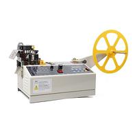 280 w macchina da taglio automatica della cinghia | Taglierina calda fredda Coltelli Cinghie calde 120 pc/min Larghezza 110mm | Caldo freddo tagliatrice nastro elastico adesivo