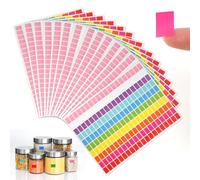 2800 adesivi colorati rettangolari da 1,27 x 1,9 cm, etichette autoadesive per codifica a colori, per ufficio, scuola, artigianato, organizzazione, 10 colori, piccole etichette adesive per organizzare
