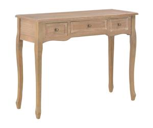 280047 vidaXL Dressing Console Table with 3 Drawers Brown