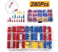 280PCS / Kit Assortito Terminali a Crimpare Accessori Elettrico Ricambio Utile