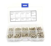 280pcs/set M3 Button Head Hex Socket Screw Bolt Nut Stainless Steel M3 Screws Nuts Assortment Kit Fastener Hardware