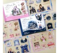 280Pz/36 Fogli Adesivi Scrapbooking Stickers,Vintage Personaggio Aesthetic Scrapbook Paper Carta Per Scrapbooking Decorativa per Album, Calendario, Journaling,Bullet Journal(Manor House Travel 1)