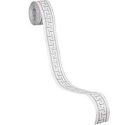 281319 Bordo Decorativo Autoadesivo, Colore: Argento/Bianco