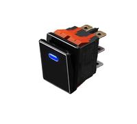 2822-3 Gear with Red/Green/Blue Light Waterproof KCD6 Rocker Aluminum Brushed Panel High-Gloss Edge Metal Boat Switch(B-(Black P) 2-Speed,3-8V) Controls Switches