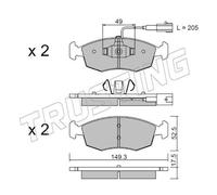283.4 TRUSTING PAST.FRE.FIAT Punto EVO 1,2i-1,3 Mjet 10> Trusting Freni