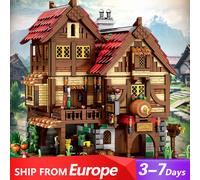 2831PCS Set di edifici per case di cottage di campagna, kit modello di assemblaggio di blocchi di costruzione modulari di architettura di appartamenti di città, regalo per adulti