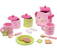 2849 Servizio da Tè per bambini con motivo a fiorellini small foot in legno, acc