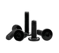 285/1020 pcs M2 M2.5 M3 M4 M5 Nero 304 Acciaio Inox Presa esagonale Presa EX Ultra Sottile Testa Wafer Piatto Vite Bullone Dado Box Set (Colore: scatola B 1020 pz)