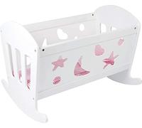 2852 Culla per bambole Fabbrica dei sogni small foot in legno, incl. coperta, cuscino e materasso, a partire da 3 anni