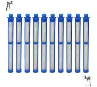 287033 100 Mesh Airless Pistola a Spruzzo Filte Blu, Compatibile con Graco Contractor PC, II, FTx, Silver Plus & More - Filtri spruzzatori ad alta pressione neri durevoli 100Mesh 10 Pack