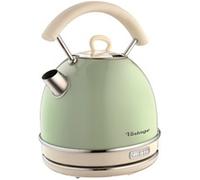 2877 Bollitore elettrico 1,7 Litri di Design - Infusi, tè e tisane - Autospegnimento - 2000 Watt - Acciaio Inox - Linea Vintage - Verde verde chiaro, 7 Litri di Design - Infusi, tè e tisane - Autospeg