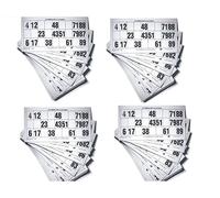 288 CARTELLE BIANCO E NERO 17X9CM PER TOMBOLA NAPOLETANA TUTTE DIFFERENTI