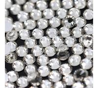 2880 Pezzi Cristallo con Fondo Piatto, Strass da Cucire Sul Retro Piatto in Cristallo, Flatback Cristallo, Vetro Cristallo Rotondo con Fondo Piatto, per Abiti da Sposa, Bracciali