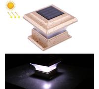 28LM Outdoor Solar Column Light Garden Villa Pannello in legno Luce Giardino Lam
