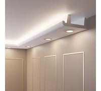 28m LED Listello OL-18 Weiß per Illuminazione Indiretta + 16 Angoli
