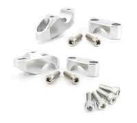 28mm 1 1/8" Riser Manubrio Fat Bar Back Move Riser Per Aprilia Per Tuono 1000 R V4 APRC 1100 R 1000 RX125 SX125 Riser manubrio(ARGENTO)