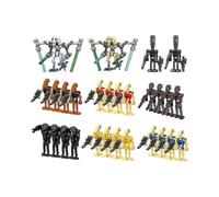 28pcs Pack Battle Soldiers Action Figures Set, Generals And Droids with Weapons, Building Blocks Assembly Toy Kids Gift