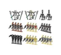 28pcs Pack Battle Soldiers, Generals And Droids with Weapons Minifigure Set, Building Blocks Action Figures Toy Kids Gift FBO