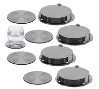 28tlg. Sottobicchiere Set IN Acciaio Inox Vetro Ø 10 CM Incl. Supporto