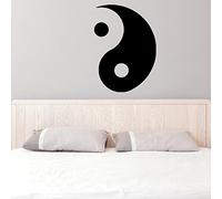 (28x 40cm) in vinile da parete Yin e yang simbolo/Taoismo Daoism Art Decor adesivo/Filosofia per Yoga Formazione DIY murale + Free casuale decalcomania regalo