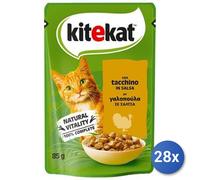 28x Bundle Kitekat Buste 85 Grammi Tacchino Salsa Made In Italy