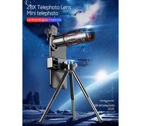 28X Zoom Lente HD Monoculare del Telescopio + Treppiedi + Clip per il Telefono