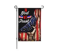 28x40 Bandiera Americana Dio Gesù Doppia Faccia In Dio Crediamo Bandiera da Giardino Cristo Cristiano Bandiera da Giardino Credi a Gesù Bandiera della Casa Decorazione della Fattoria Bandiera Senza As