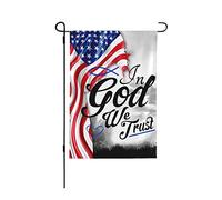 28x40 Bandiera Americana Dio Gesù Doppia Faccia In Dio Crediamo Bandiera da Giardino Cristo Cristiano Bandiera da Giardino Credi a Gesù Bandiera della Casa Decorazione della Fattoria Bandiera Senza As