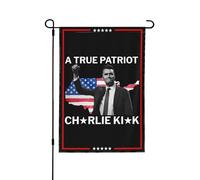 28X40 Double Sided, A True Patriott Ch rlie Ki k Garden Flag America Yard Flag Decorations for Home Outdoor Garden Banner Sign