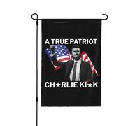 28X40 Double Sided, A True Patriott Ch rlie Ki k Garden Flag America Yard Flag Decorations for Home Outdoor Garden Banner Sign