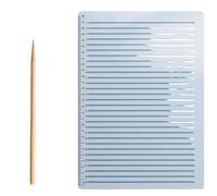 29.5x20.5cm in plastica trasparente linea retta stencil con legno bastone scala scrittura regola 0.9cm spaziazione linea letteratura guida modello per la busta di giornale indirizzo scheda fare