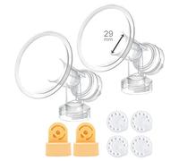 29 mm 2 x scudo monoblocco w/valvola e membrana compatibile con tiralatte Medela; realizzato da Maymom