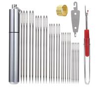 29 pz/set aghi con cruna grande mano in acciaio inossidabile ago da cucito ricamo a punto croce cucire spilli kit assortiti