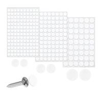 290 Pezzi Adesivi Rotondo Tappi Coprivite,Adesivi Rotondi Copri Buchi per Mobili,Adesivi Copri Foro Vite,Tappi Coprivite Bianchi Adesivi Rotondo Autoadesivi,12mm,15mm,21mm