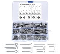 290 Pezzi Assortimento Coppiglie Spaccate Cotter Pins, Copiglie Acciaio Inox, Coppiglia Spaccate, Coppiglie Elastiche, Copiglie di Sicurezza a Molla