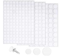 290 Pezzi Copri Foro per Viti Adesivi Bianchi, Tappi PVC da 12mm, 15mm, 21mm per Mobili, Armadi, Scrivanie e Riparazioni Murali