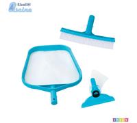 29056 KIT PULIZIA TRIS MANUTENZIONE PISCINE CON RETINO, SPAZZOLA E SCOPA VENTURI