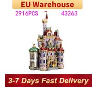 2916 pezzi Romantico Castello della Principessa Modello Building Block Set Mattoni Giocattolo Per Adulti Ragazze Regalo Di Compleanno Compatibile Con Set 43263