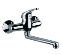 Fiore serie King miscelatore lavello cromato canna diritta muro parete