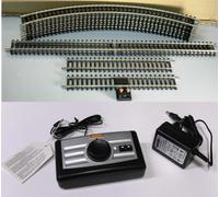 292TA HORNBY HO TRACCIATO BINARI OVALE 12 PZ CON TRASFORMATORE E REG VELOCITA