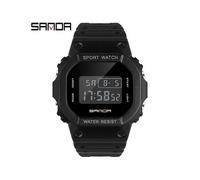 (293 Nero) Orologio digitale stile G da uomo, impermeabile, sportivo, da uomo, per ragazzo e ragazza,