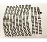 293TA Hornby HO tracciato ovale misure 149 x 95 cm. 12 pezzi