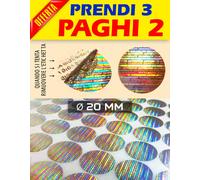 294 SIGILLI OLOGRAMMI ETICHETTE ADESIVE BOLLINI DI GARANZIA e SICUREZZA Ø 20 mm