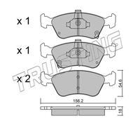 296.0 TRUSTING Kit pastiglie freno, Freno a disco per TOYOTA