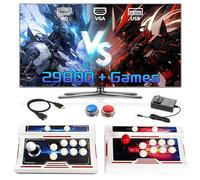 29800 in 1 Console di gioco retrò,Console Box Bluetooth per maniglia senza fili/TV/PC/proiettore/Console,3-4 giocatori,1280*720 HD Joysticks Divisi,Ricerca/Nascondere/Salvare/Caricare/Pausa gioco
