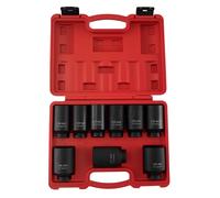 29mm-38mm 9pcs 1/2"drive Deep 6 Sided Impact Socket Set Metric Axle Hub Nut